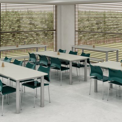 Mesa para refeitório com cadeiras