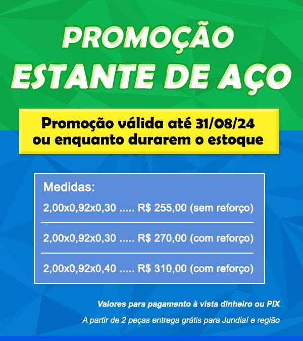 Promoção Estante de Aço